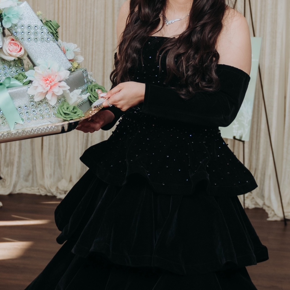 Mac Duggal Tiered Ballgown Dress